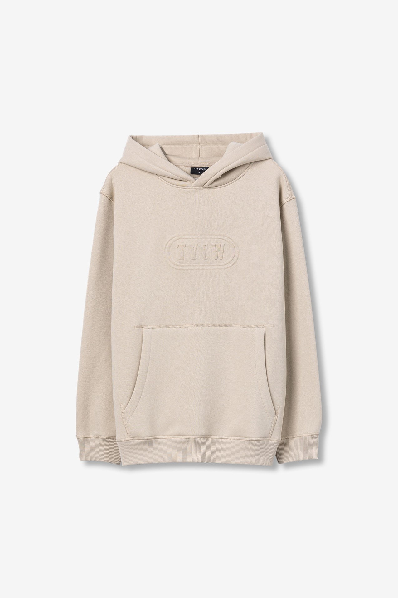Beige Hoodie with Logo