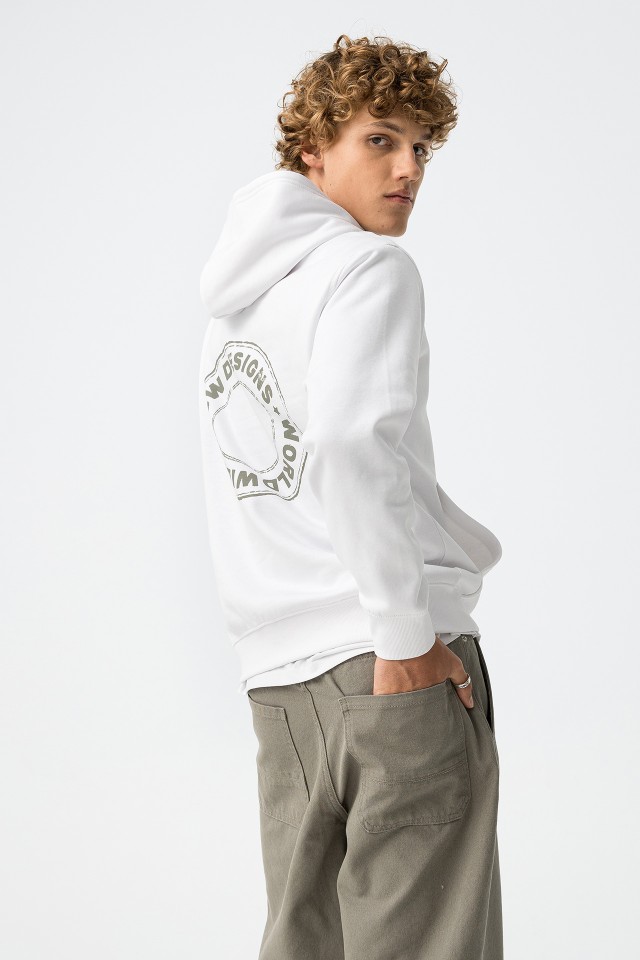 Hoodie Branco Casual