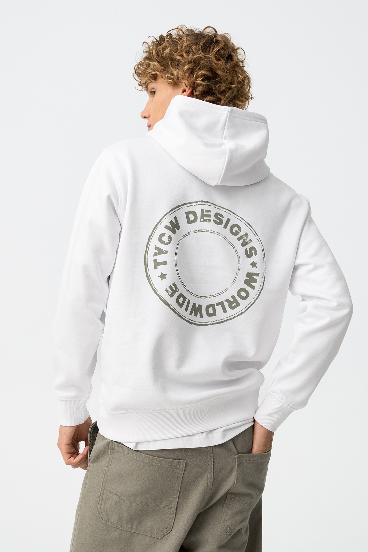 White Hoodie with Print