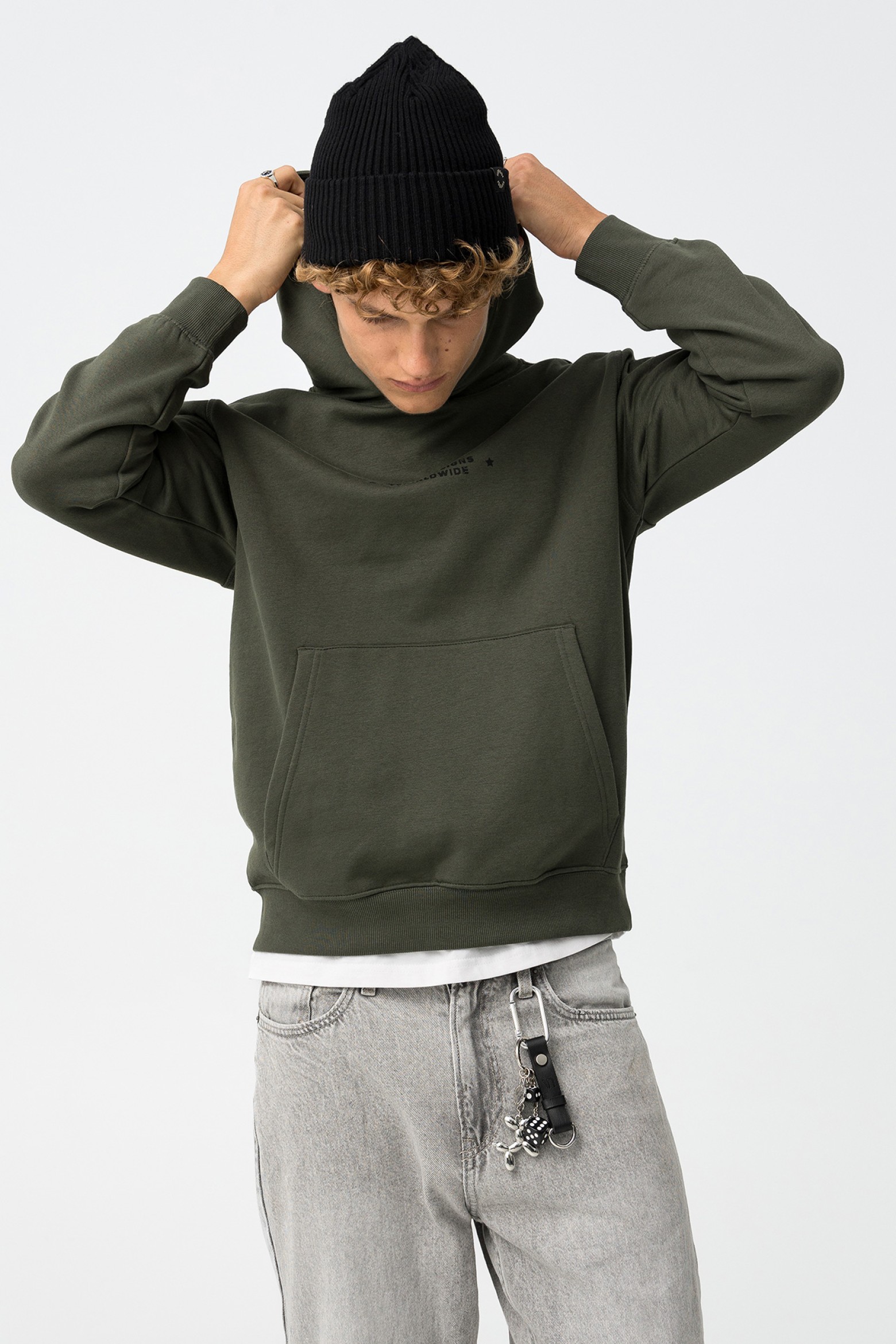 Hoodie Caqui Casual