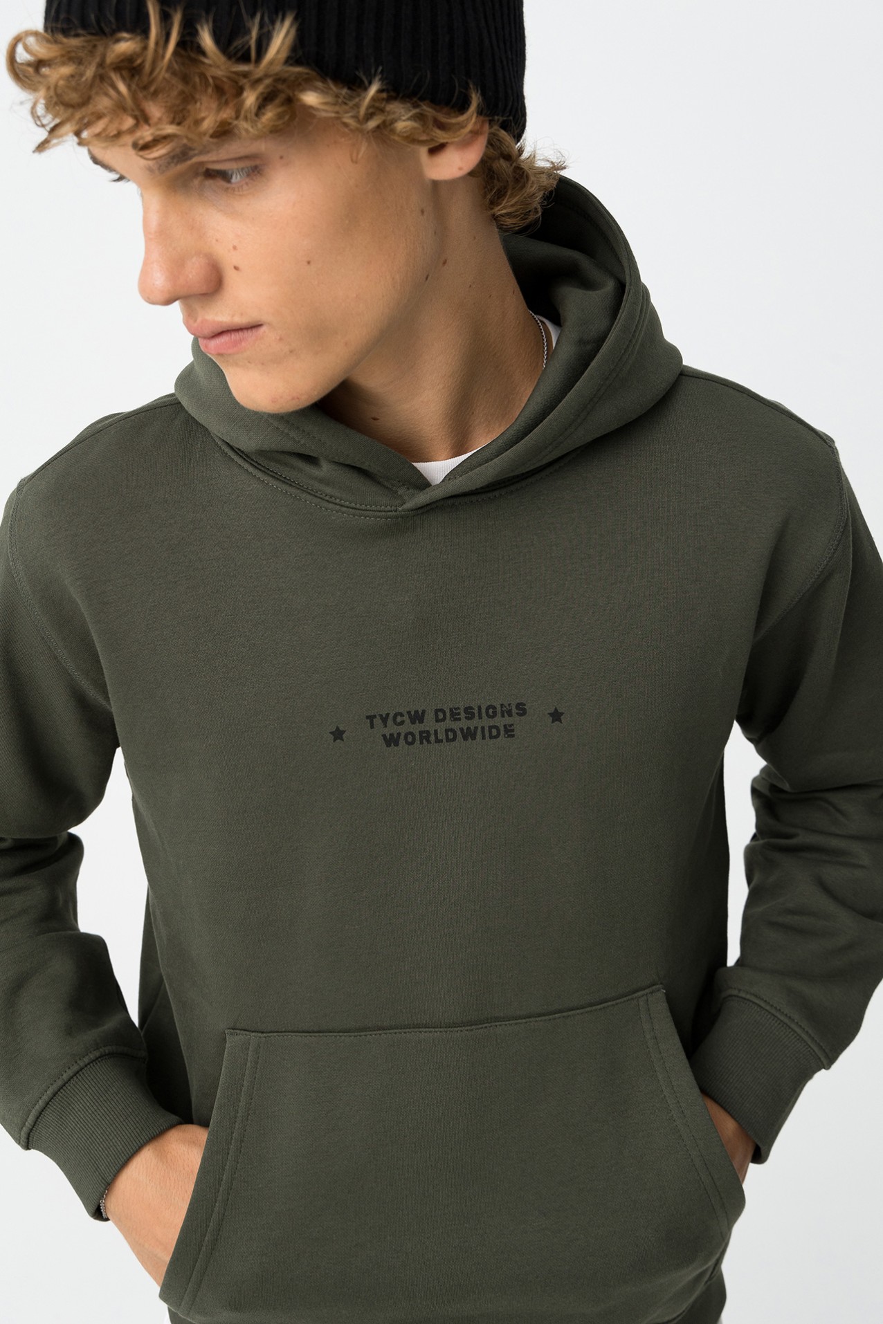 Hoodie Caqui Casual