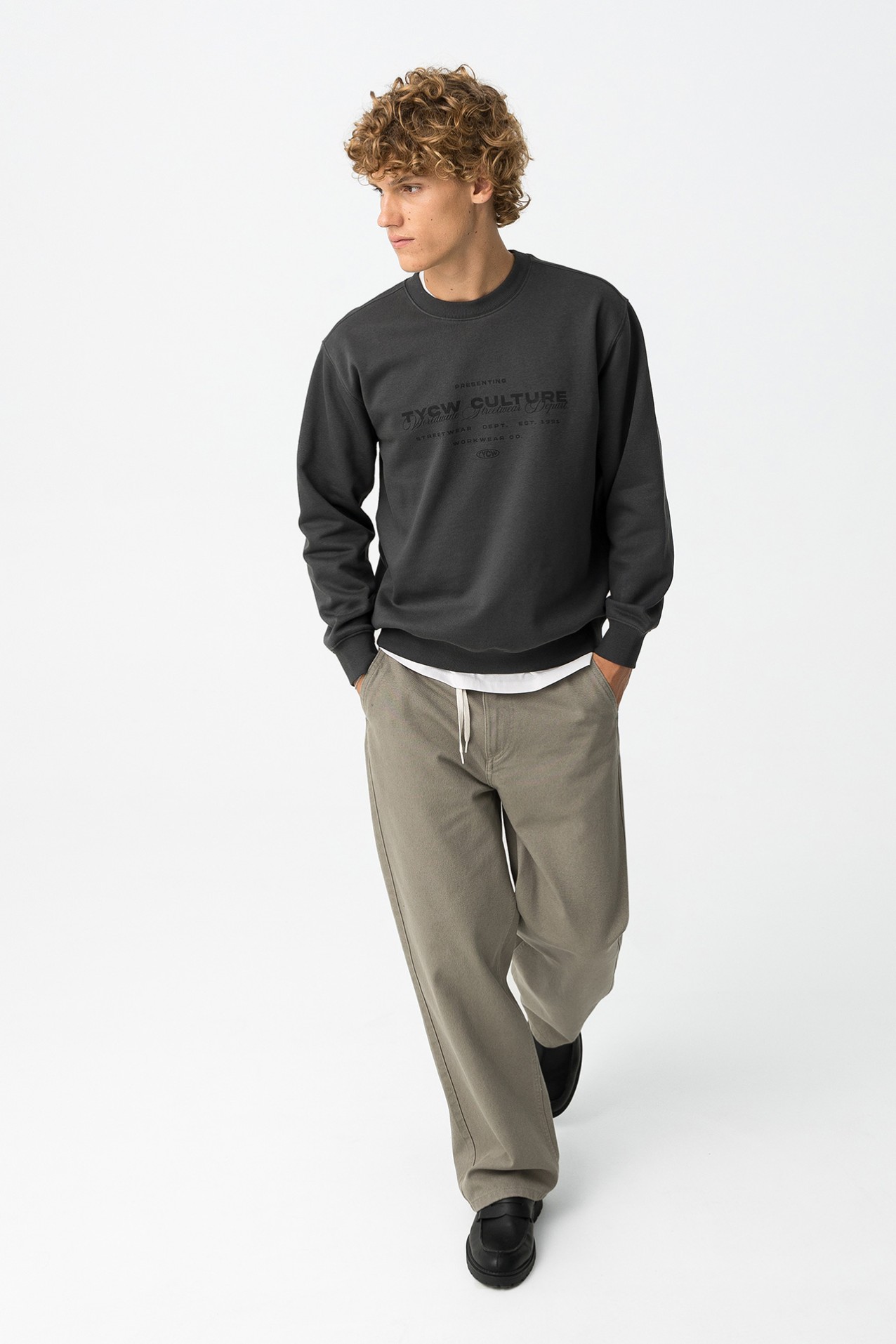 Sweatshirt Cinza Casual