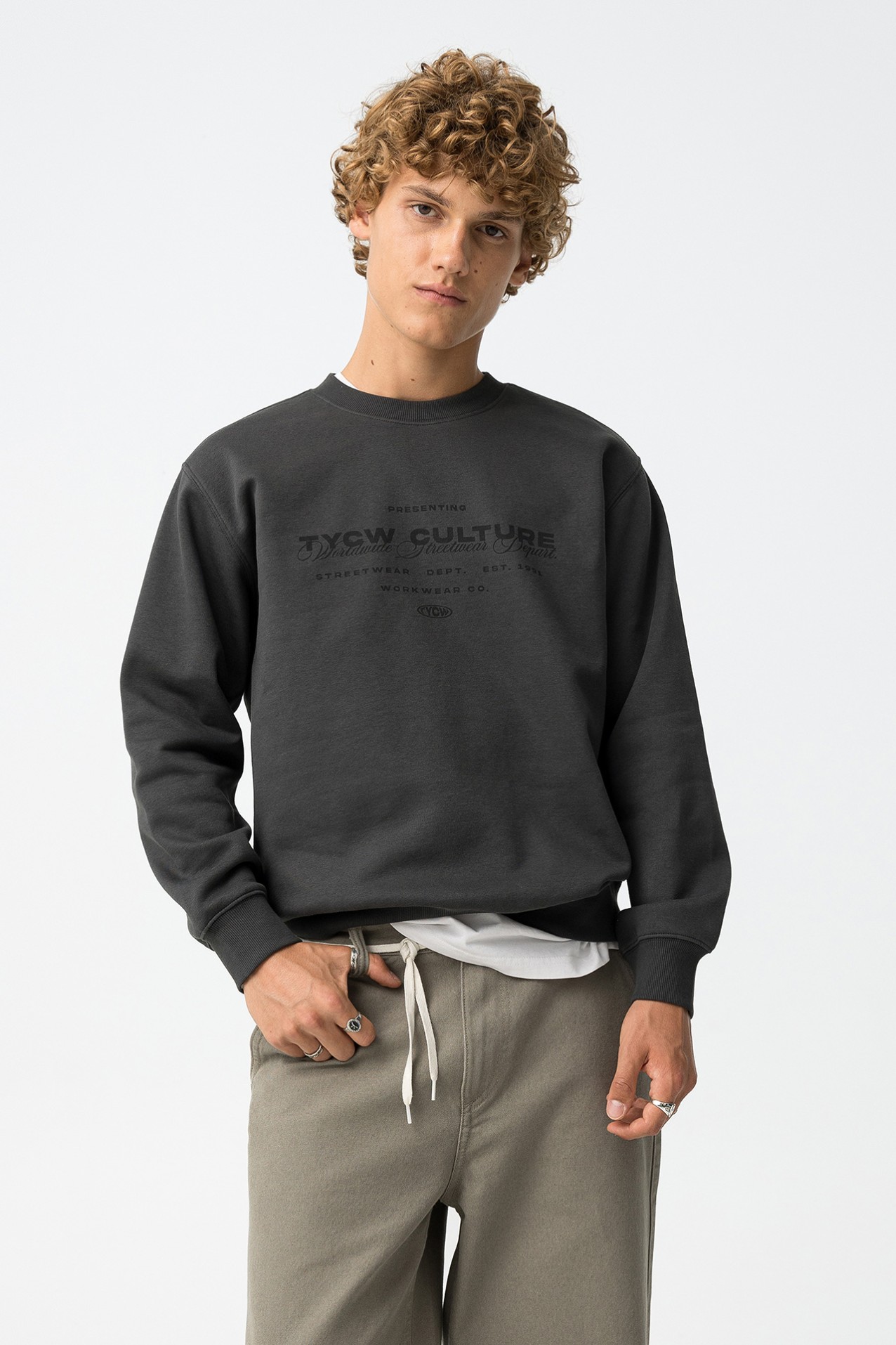 Sweatshirt Cinza Casual