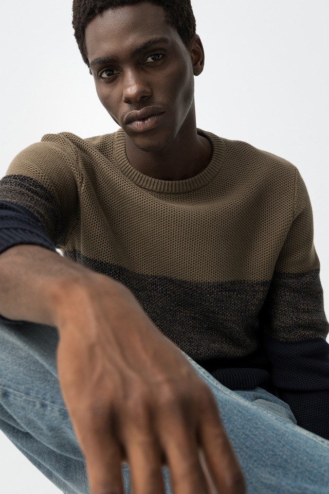 Tricolor Knit Sweater