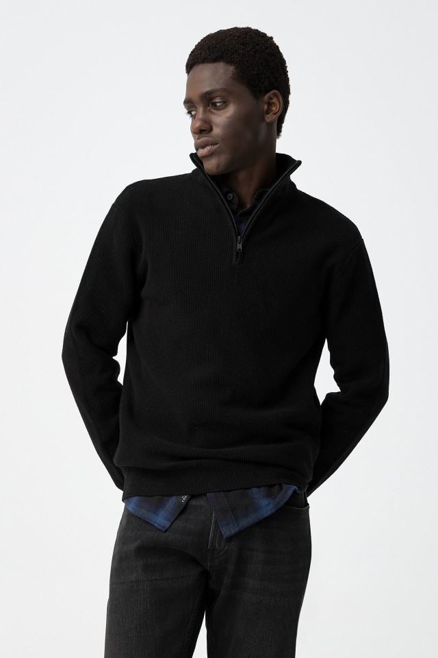 Jersey Regular Fit con Cuello Alto