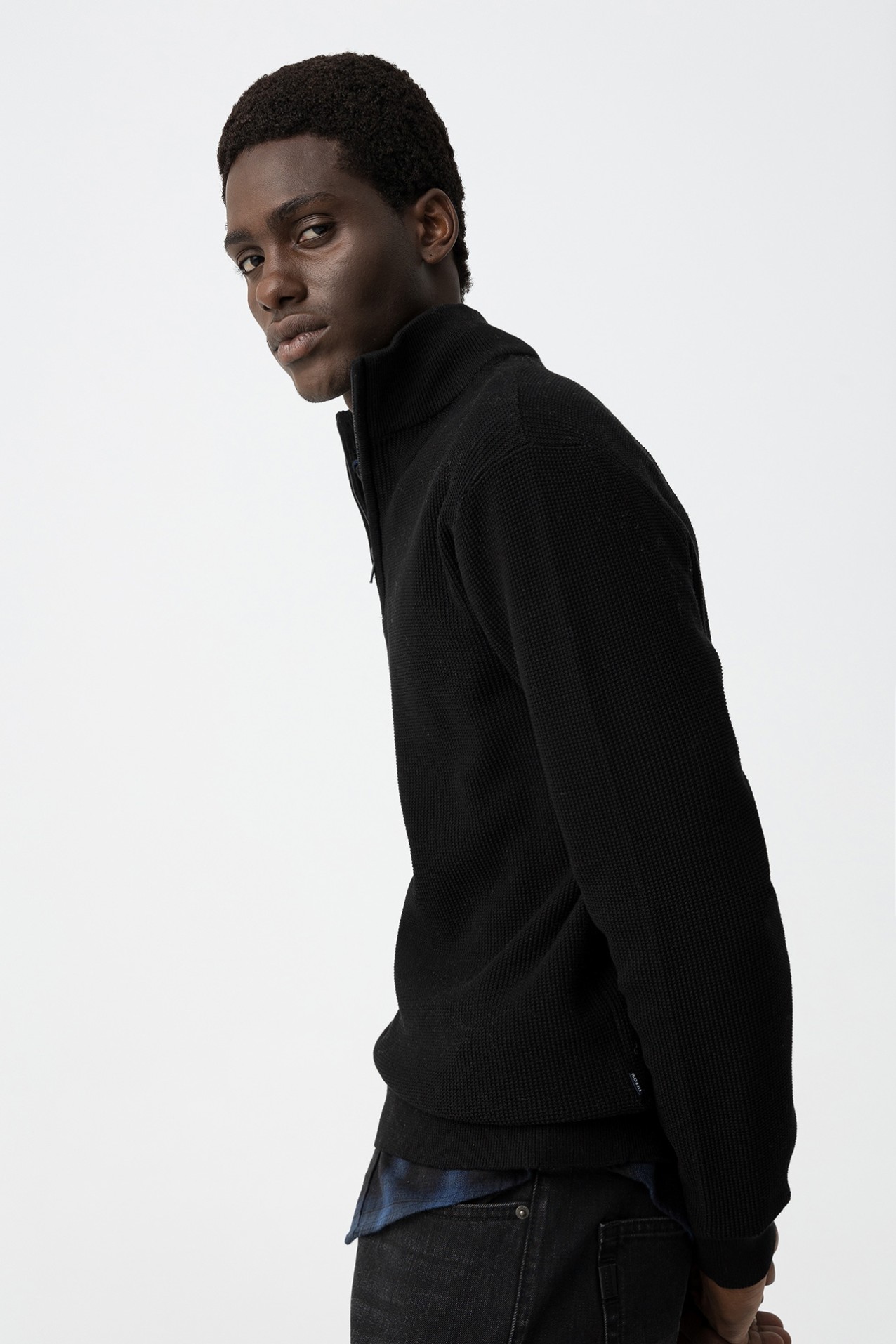 Camisola Regular com Gola Alta