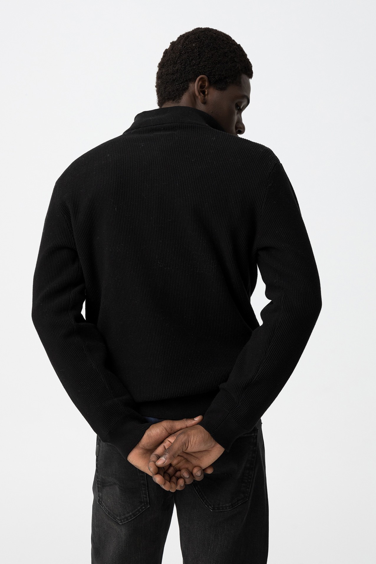 Camisola Regular com Gola Alta