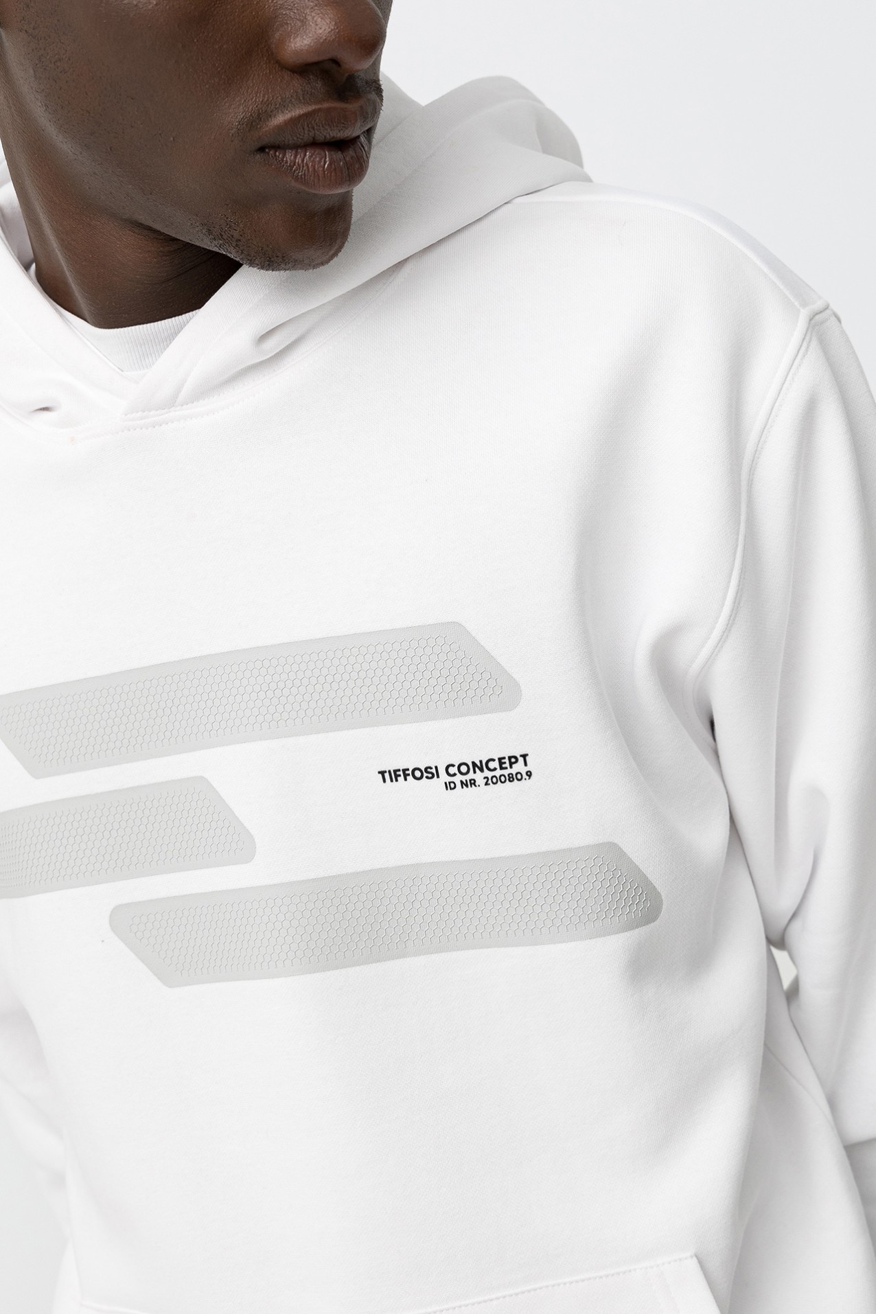 Textured Print Hoodie