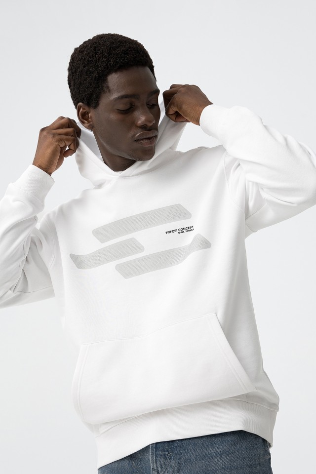 Hoodie com Estampado Texturizado