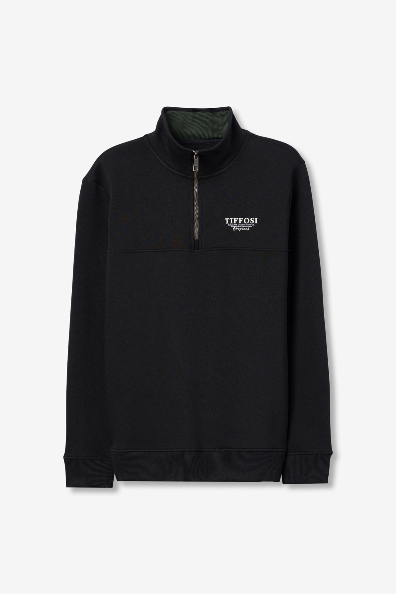 Sudadera negra con cremallera