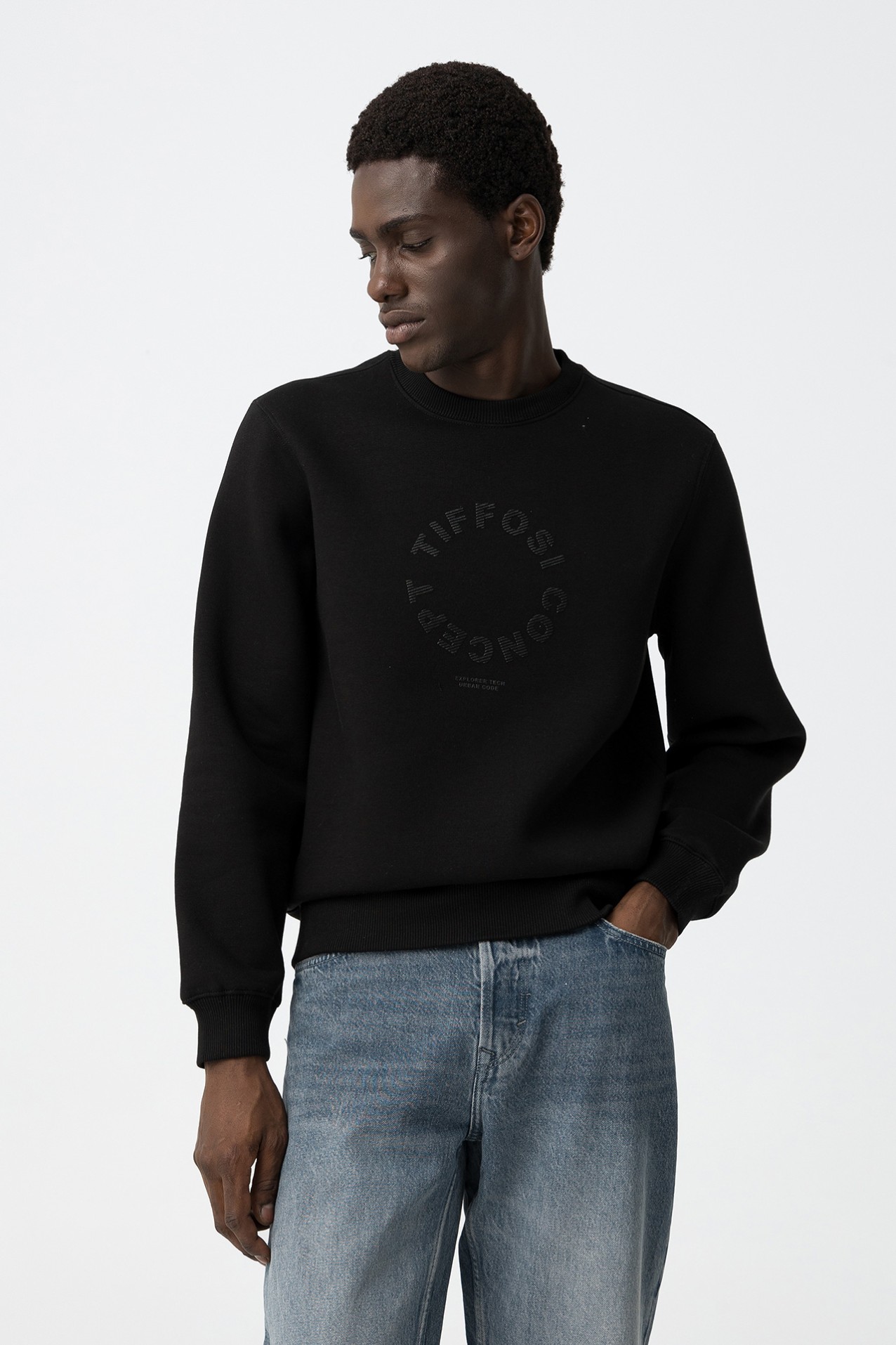 Sweatshirt Preto Casual