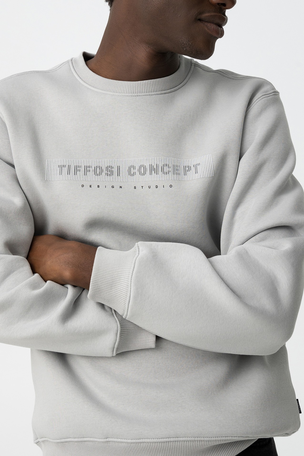 Grey Sweatshirt with Text