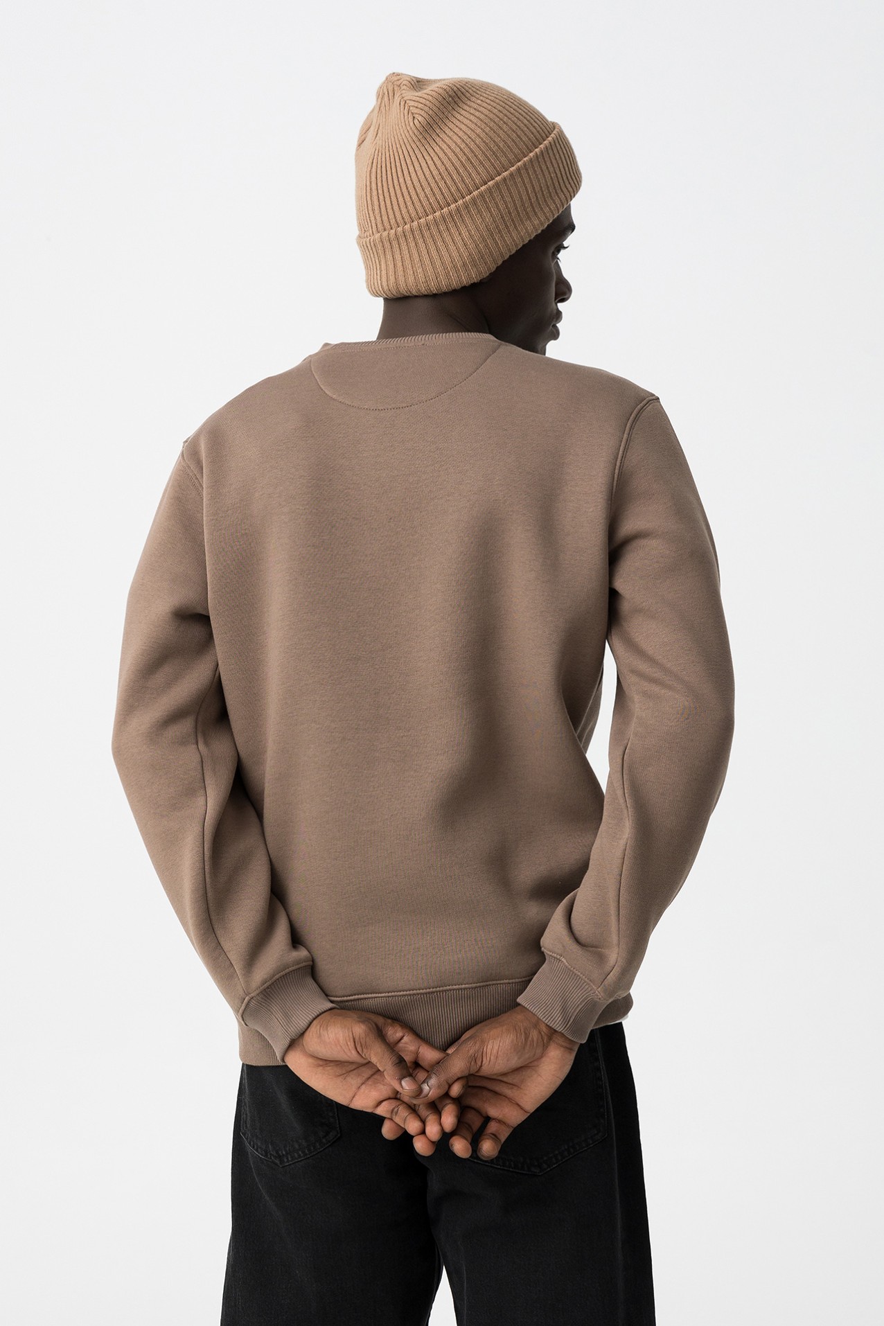 Beige Graphic Sweatshirt