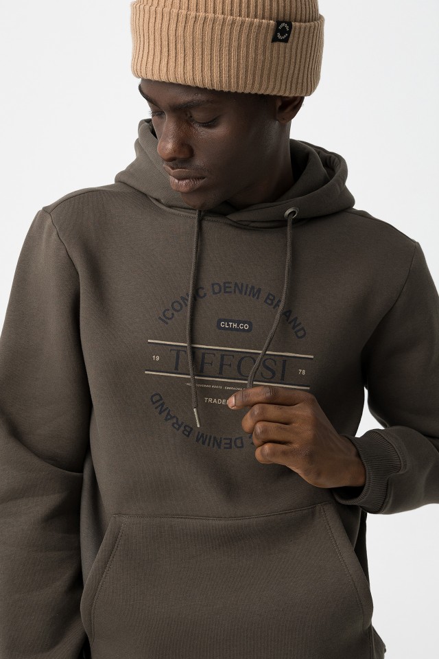 Hoodie Castanho Casual