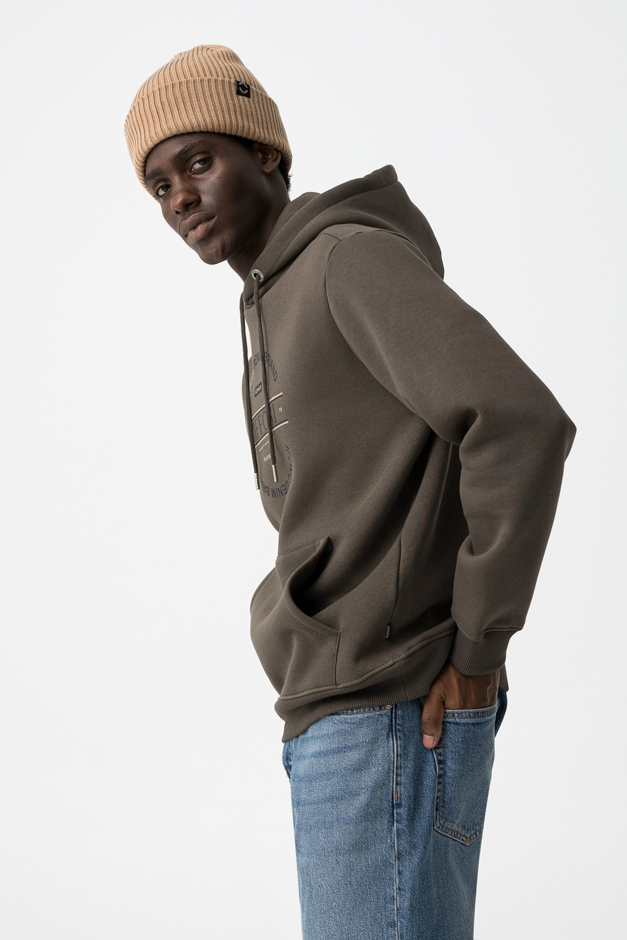 Hoodie Castanho Casual