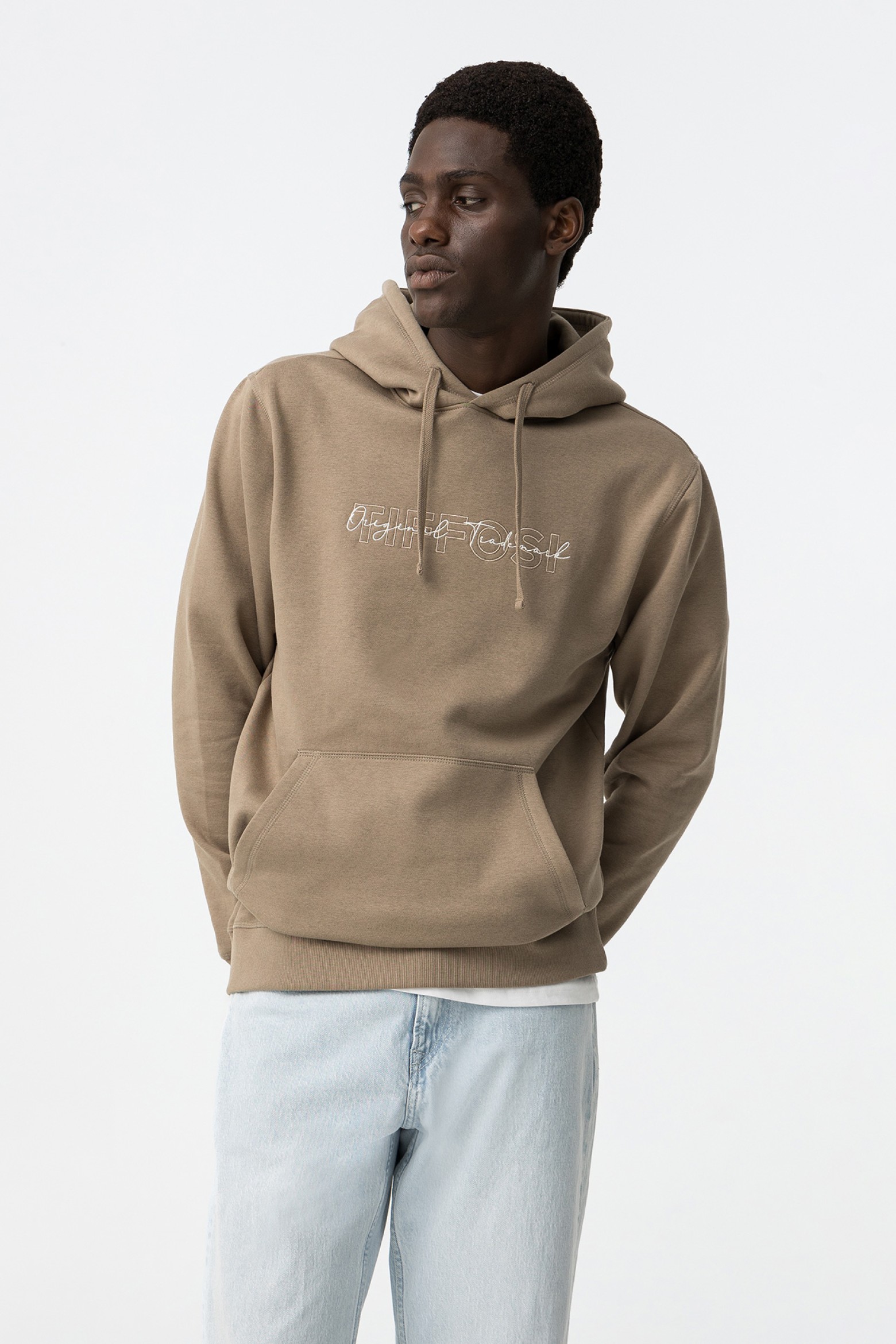 Embroidered Front Hoodie