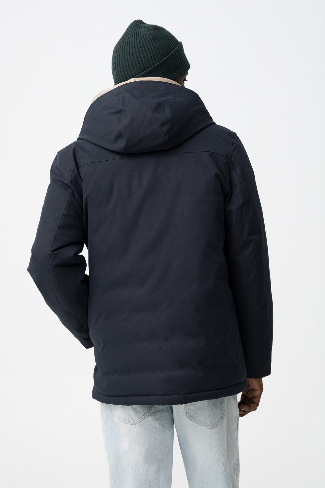 Abrigo azul marino oscuro