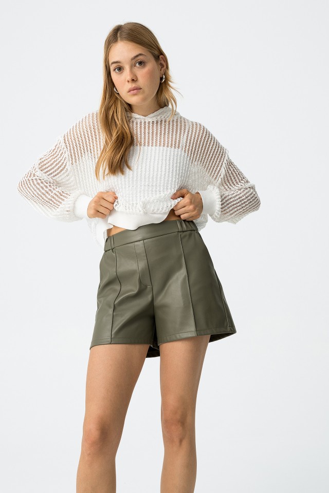 Pantalones Cortos Efecto Piel