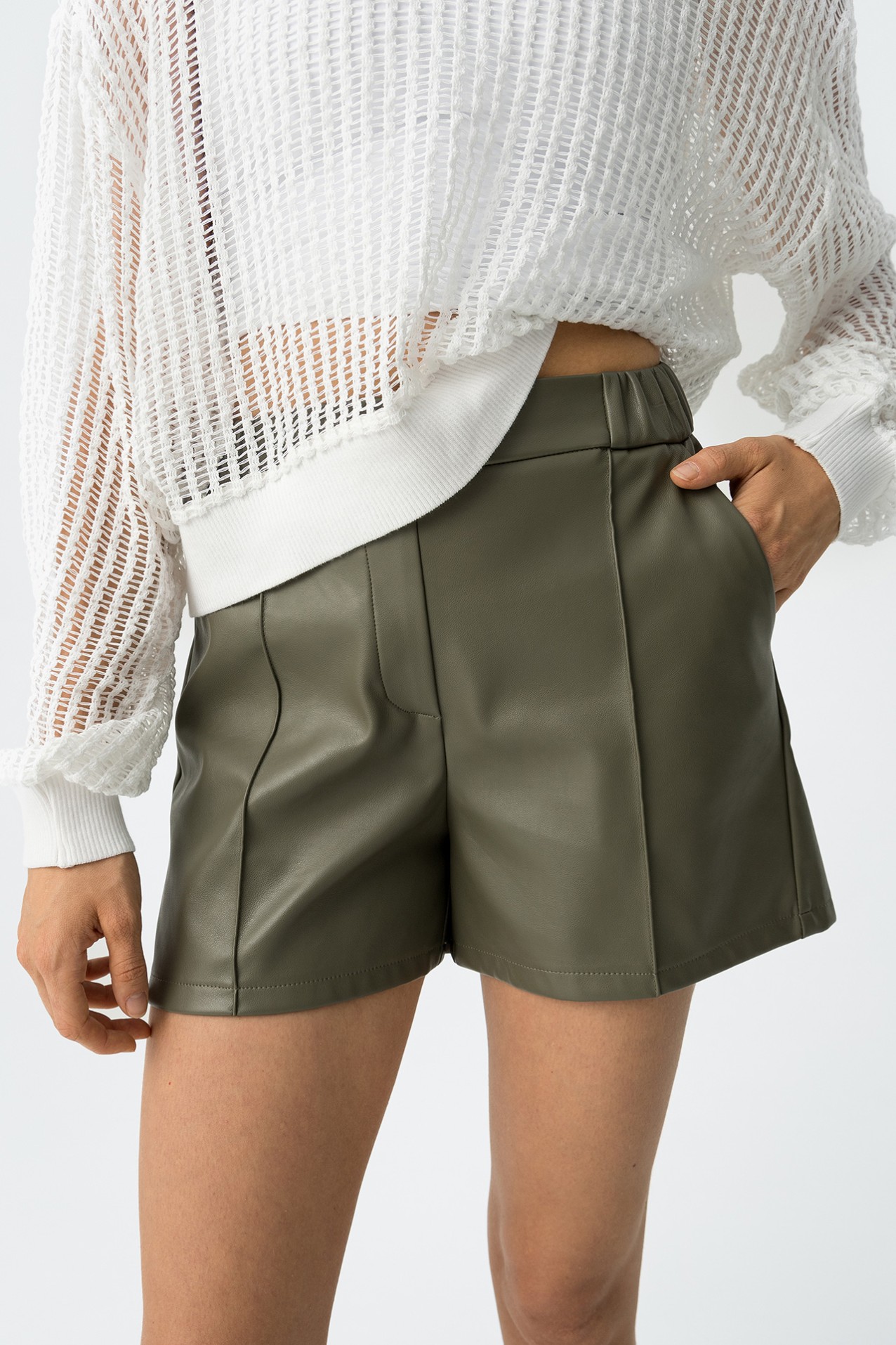 Faux Leather Shorts