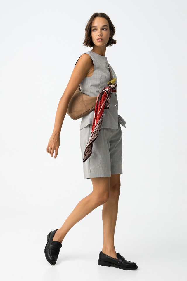 Mid-Length Shorts with Belt