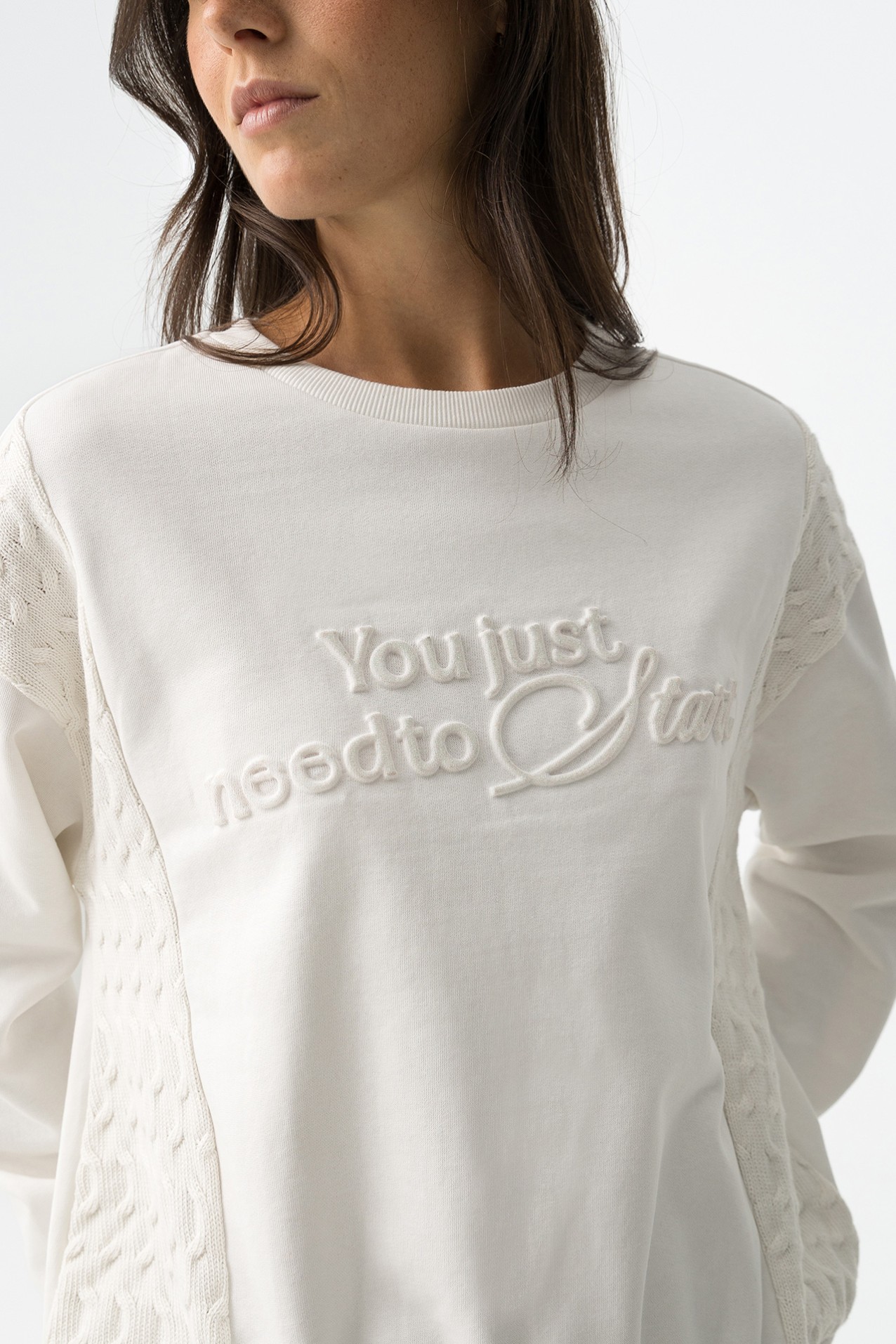Side-Texture Sweatshirt