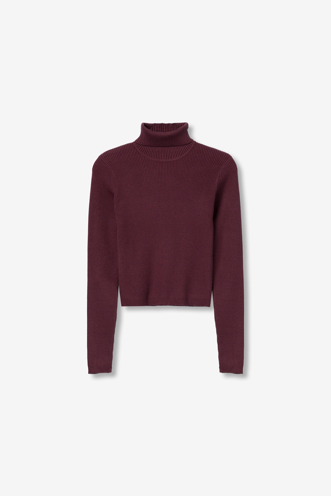 Burgundy Slim Knit Sweater