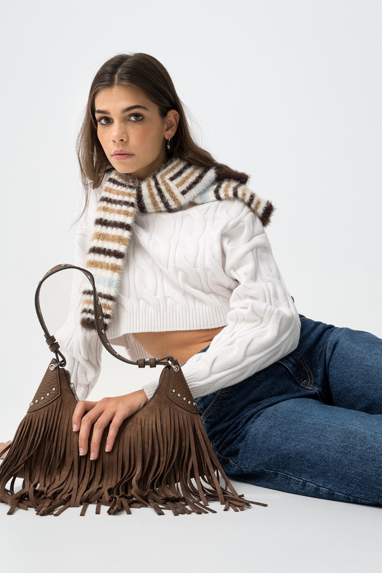 Jersey Cropped de Punto Trenzado