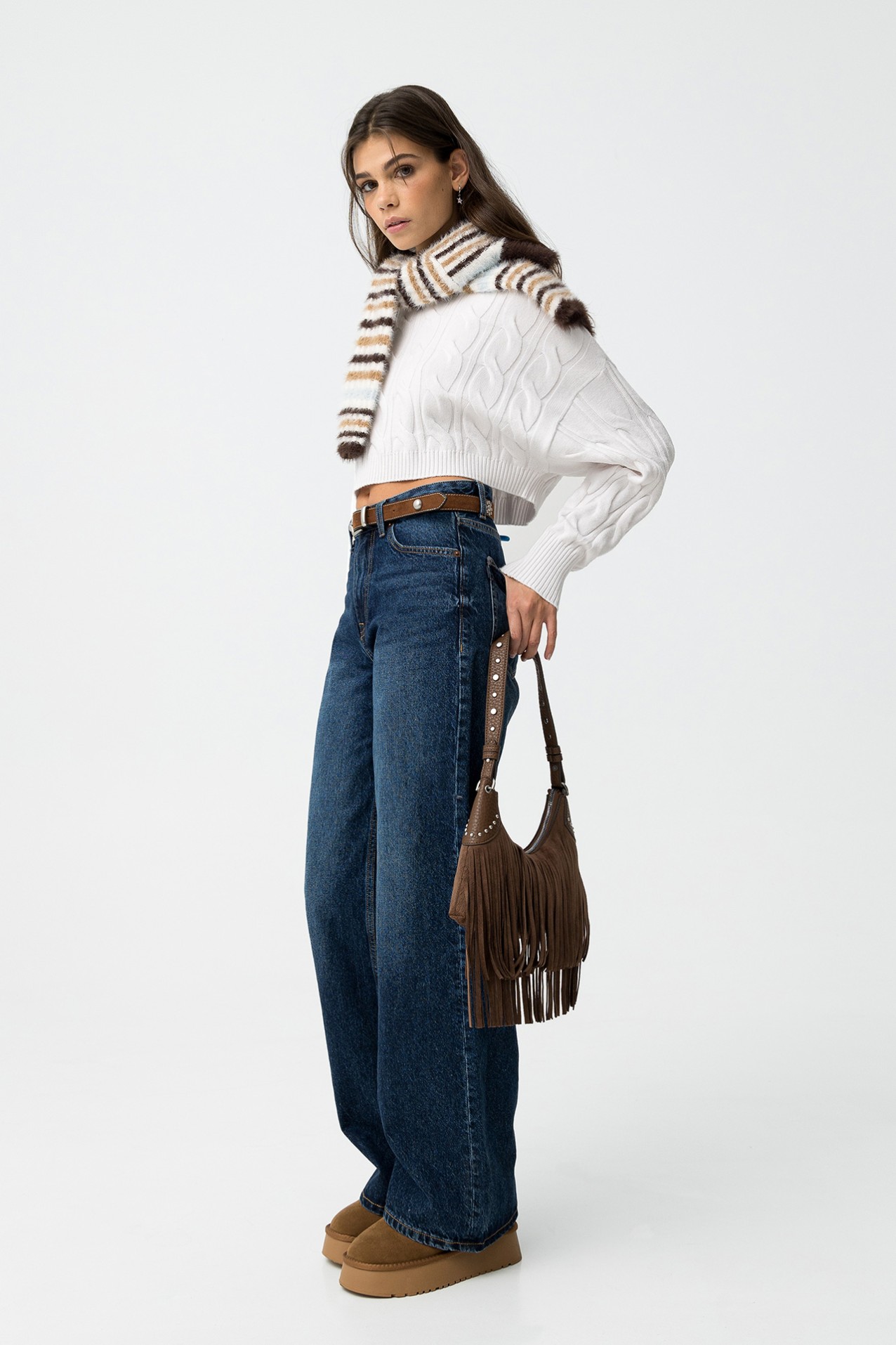 Jersey Cropped de Punto Trenzado