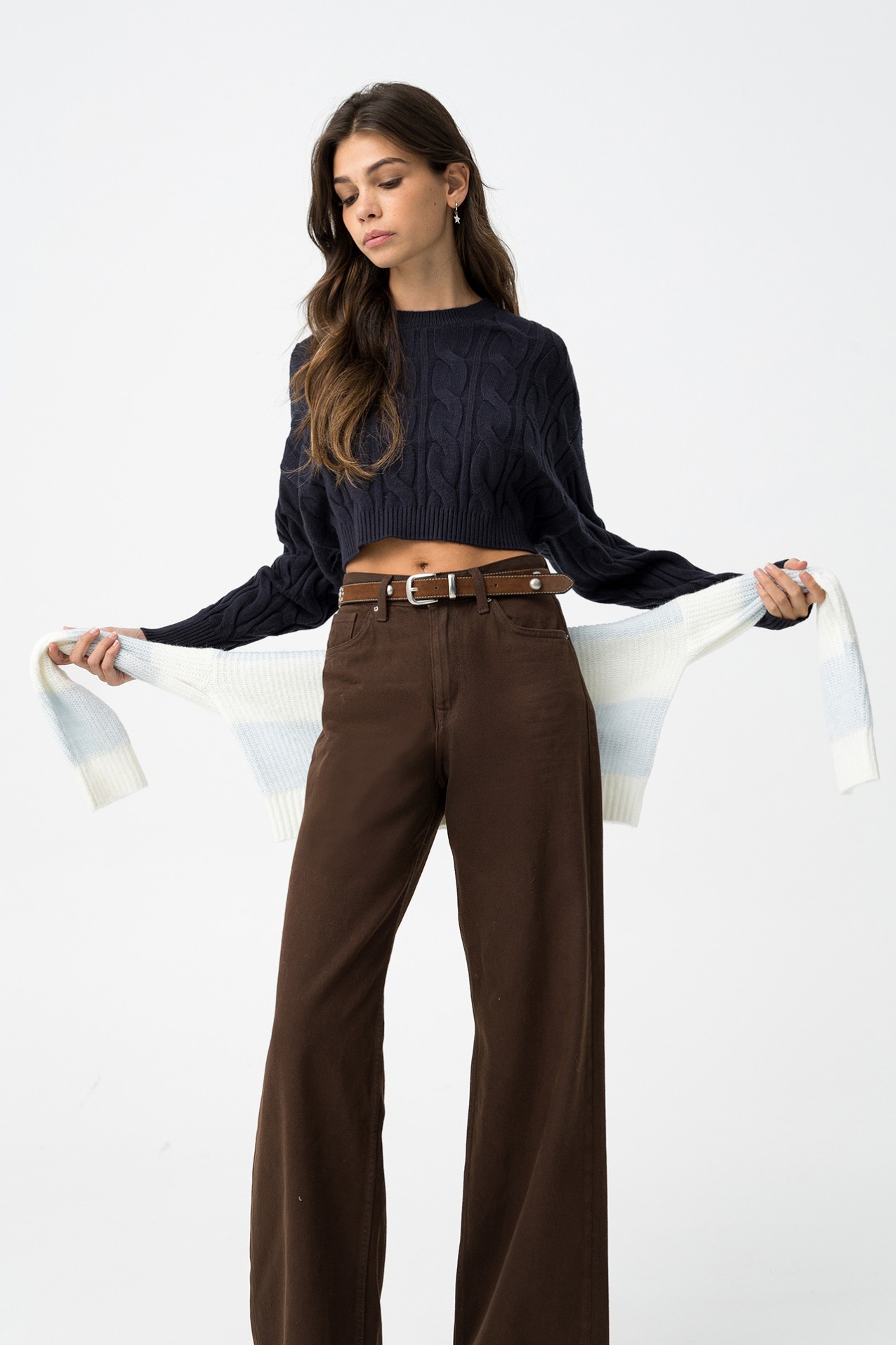 Camisola Oversize Azul-marinho