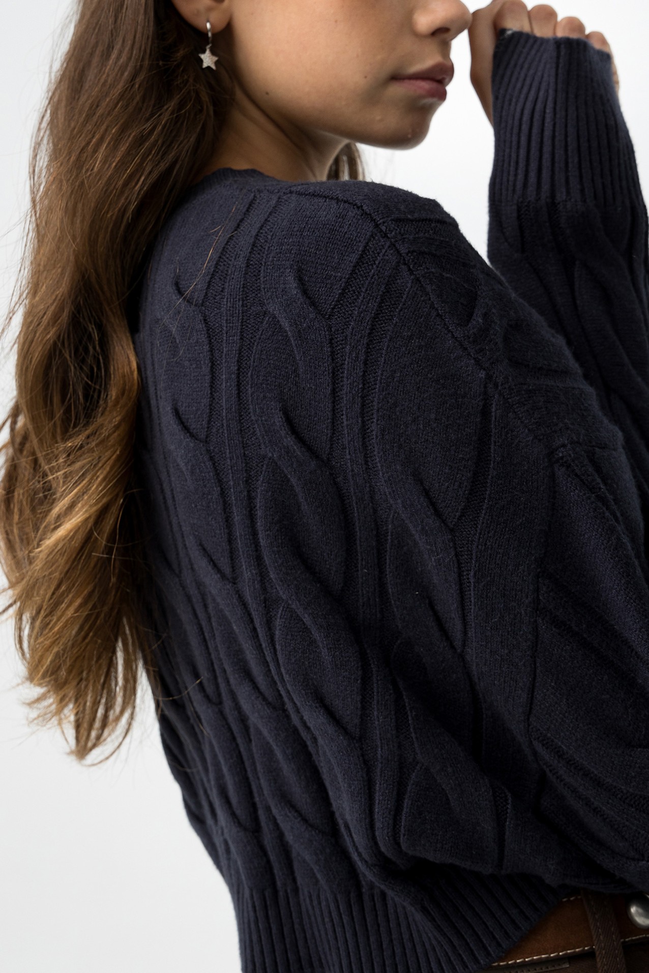 Camisola Oversize Azul-marinho