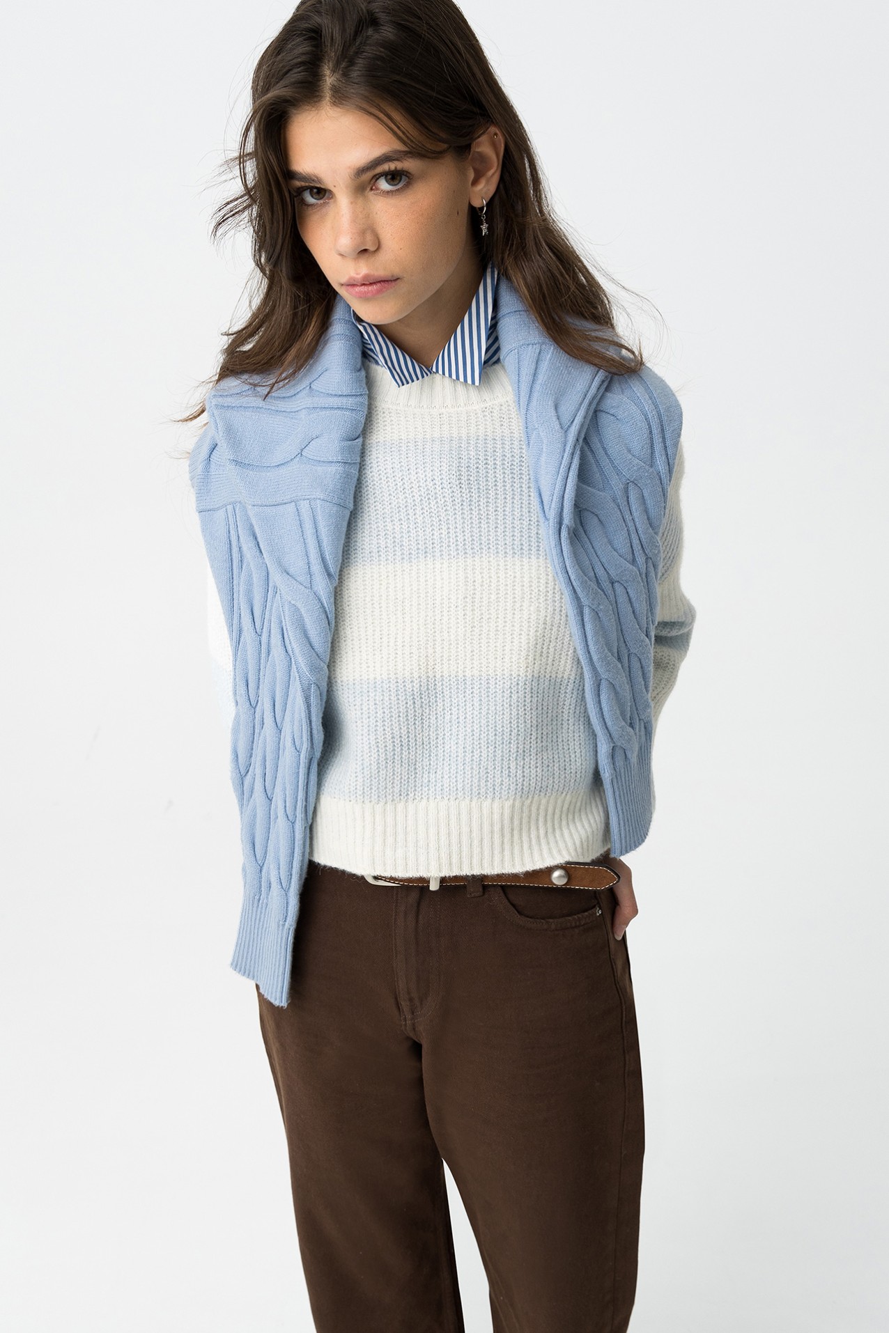 Striped Oversize Knit Sweater