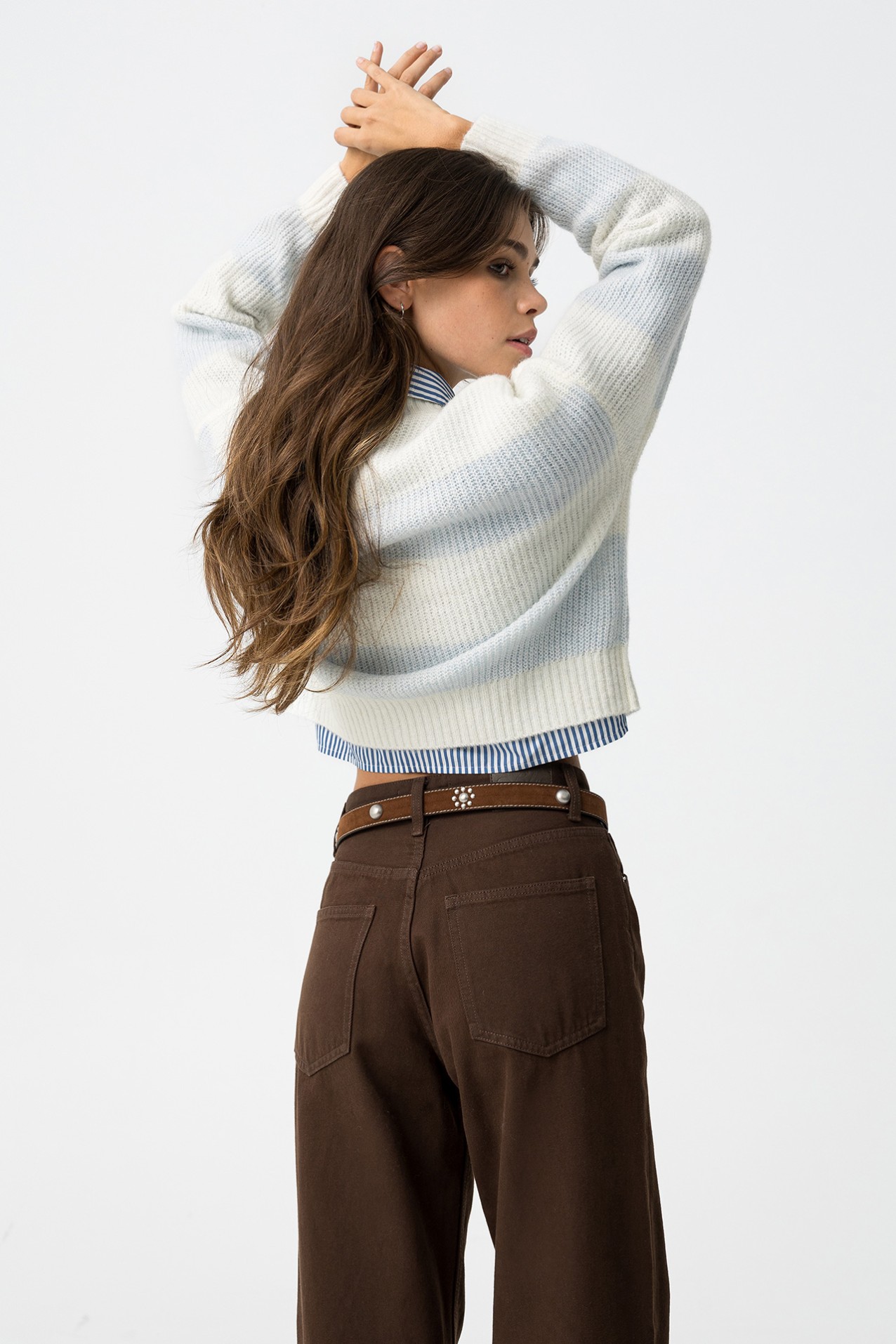 Striped Oversize Knit Sweater