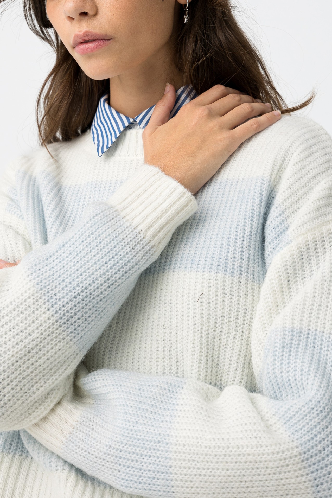 Striped Oversize Knit Sweater