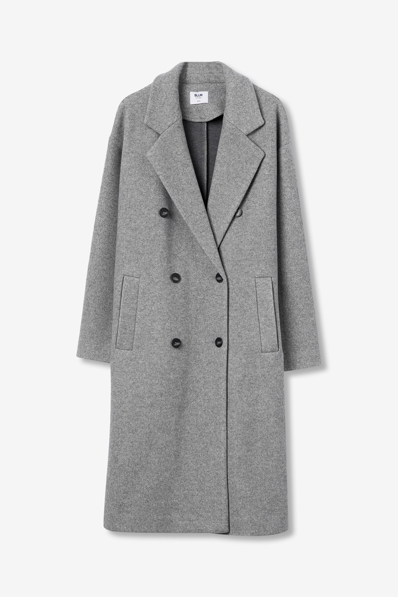 Casaco Comprido Cinza Claro