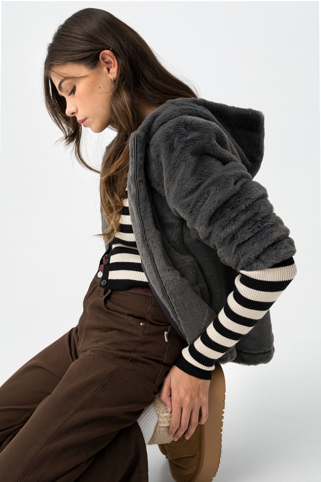 Regular Faux Fur Coat