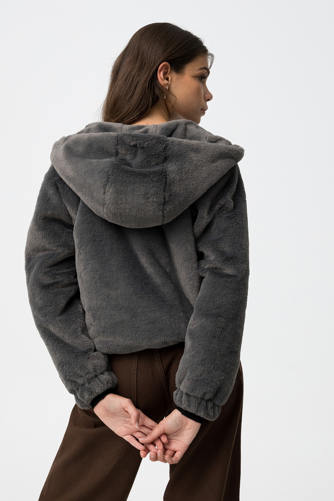 Abrigo Regular de Pelo Sinttico