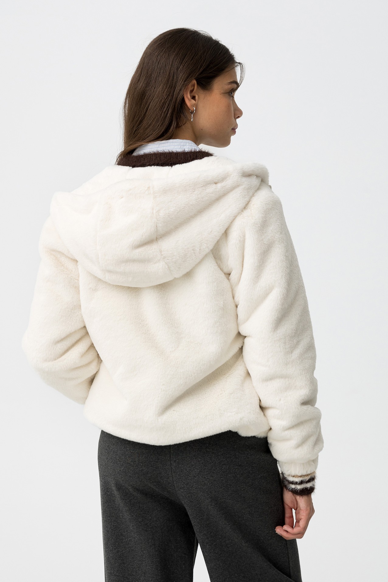 Abrigo Regular de Pelo Sinttico