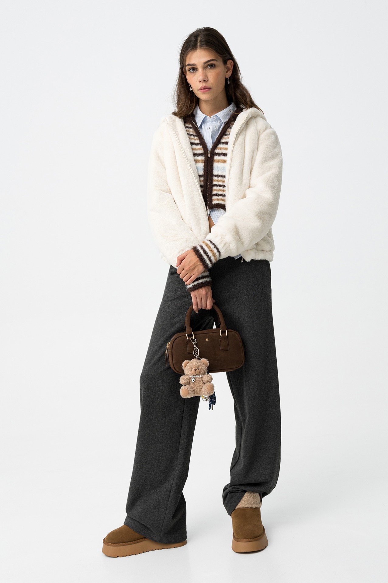 Abrigo Regular de Pelo Sinttico