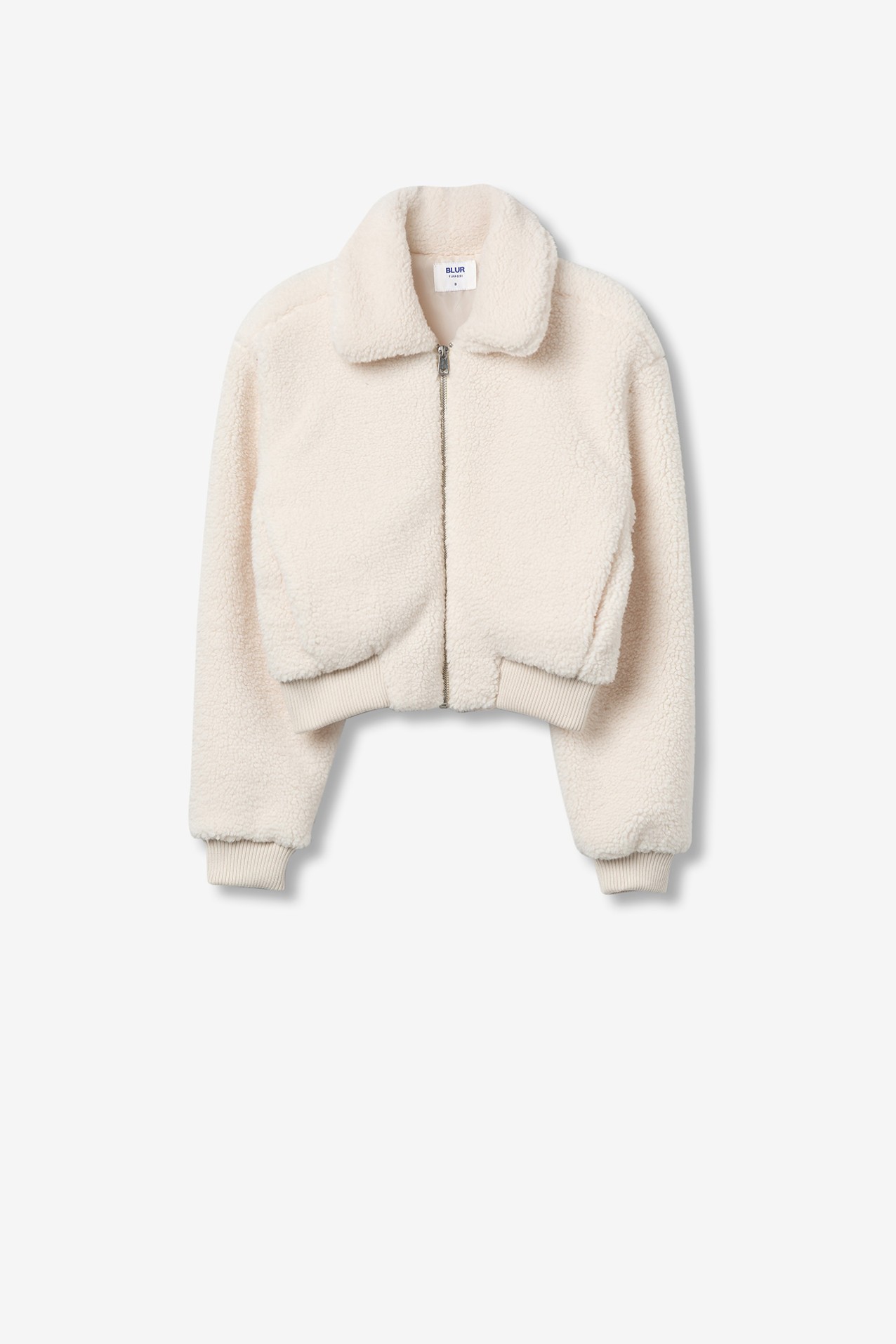 Chaqueta Cropped Efecto Sherpa