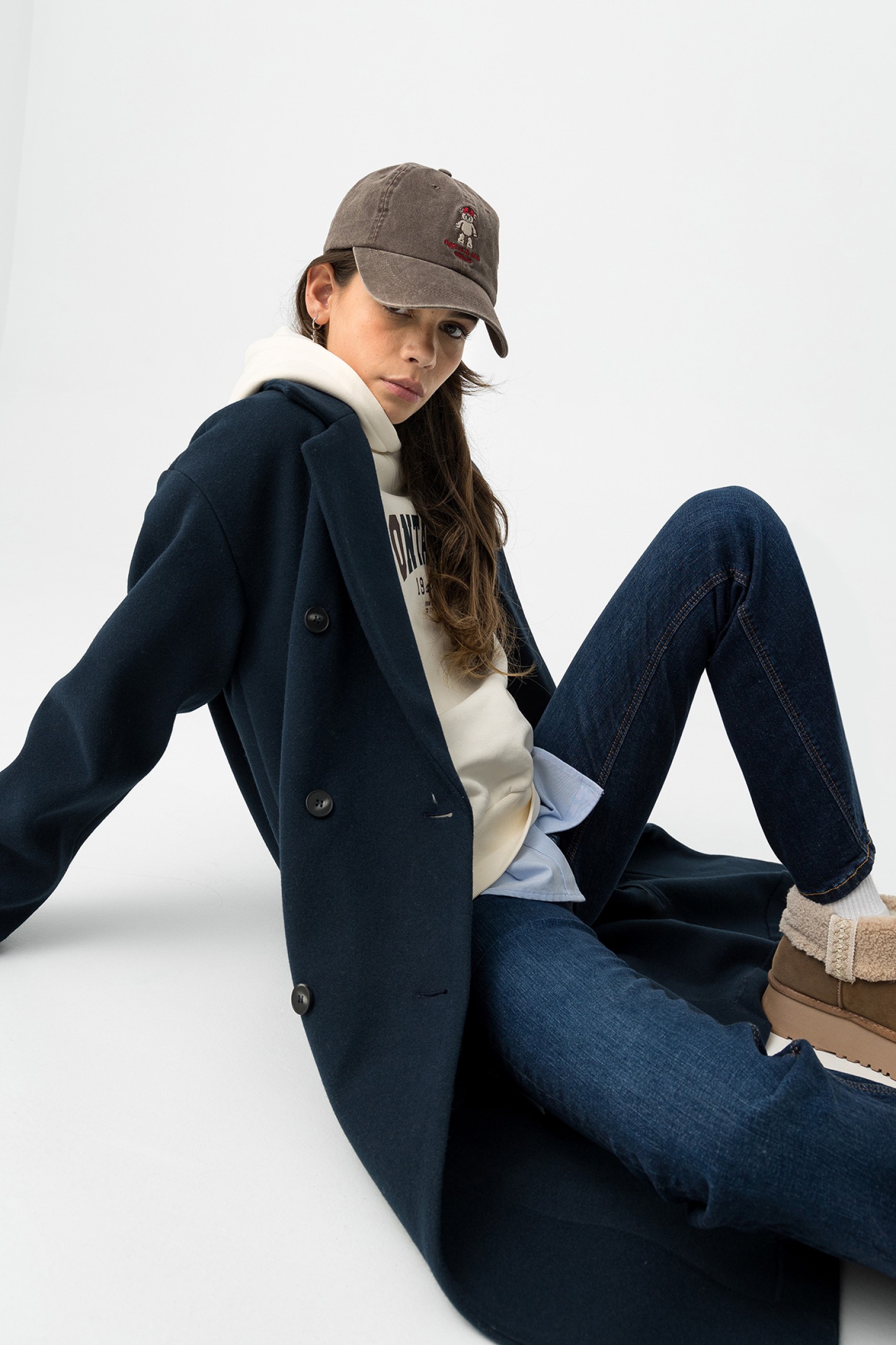 Abrigo azul marino largo