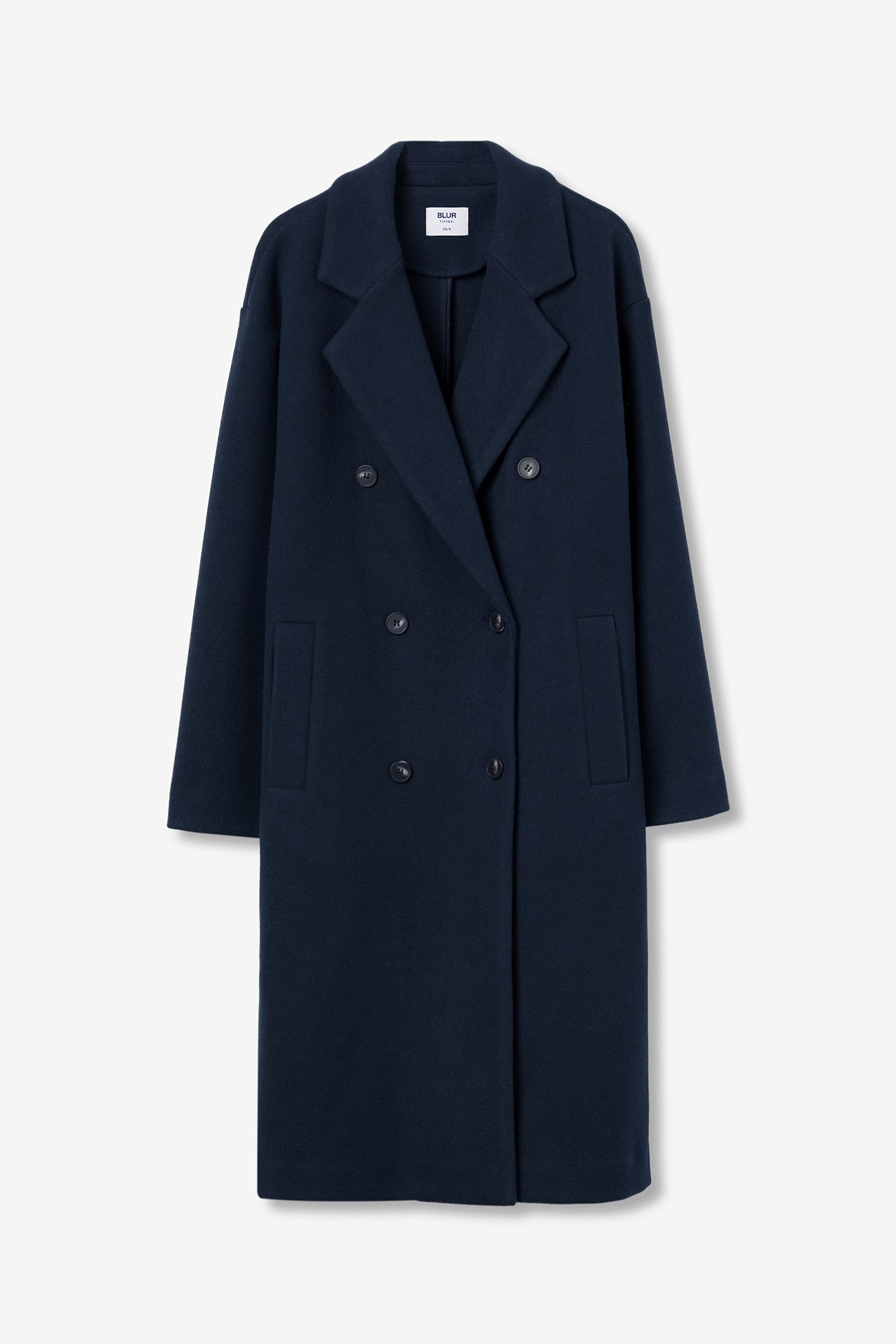 Abrigo azul marino largo