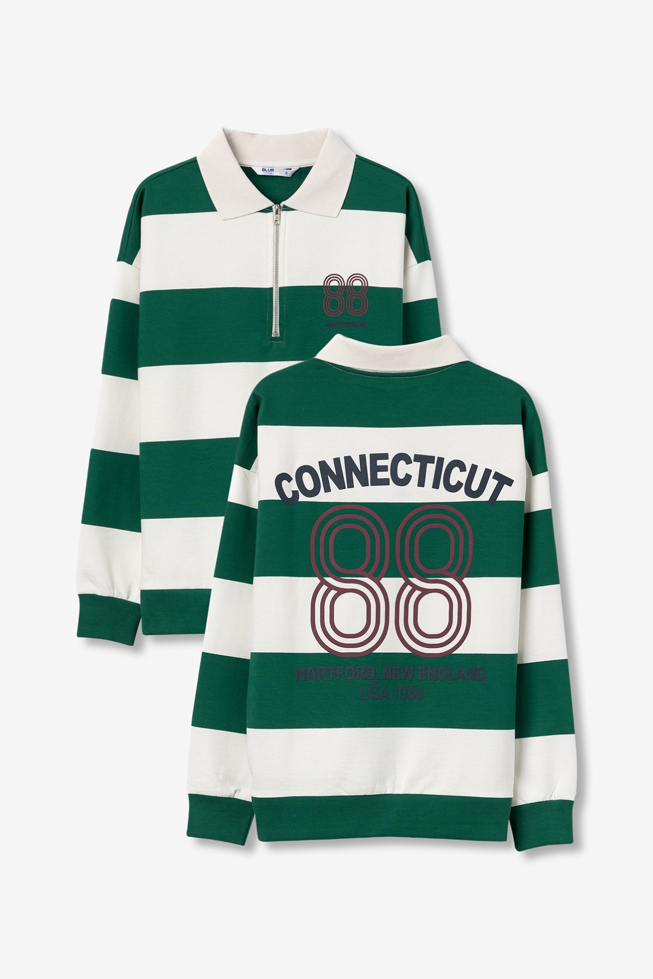 Sudadera a rayas verde