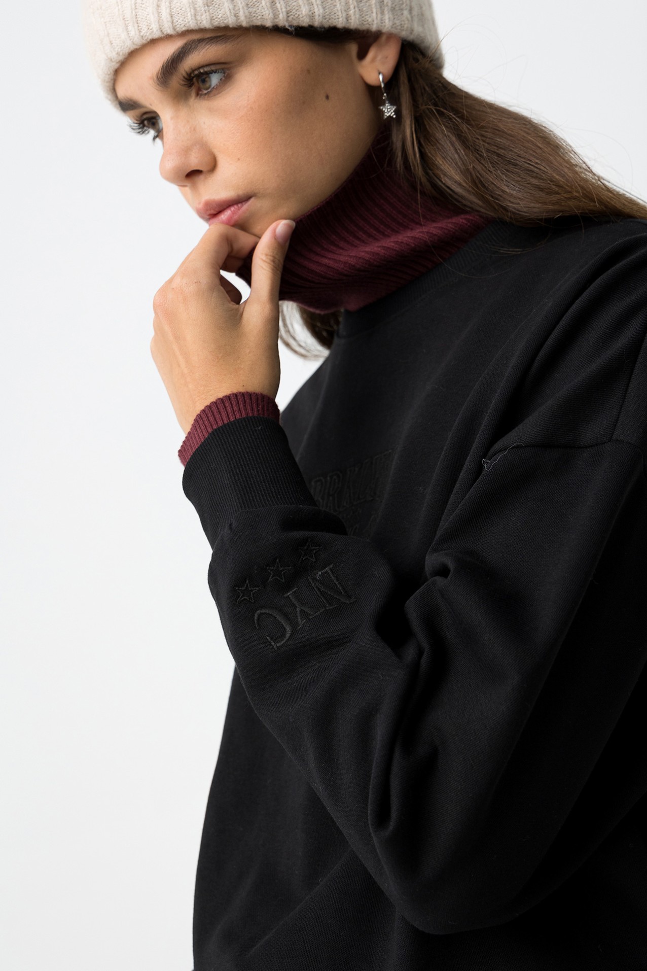 Black Oversize Sweatshirt