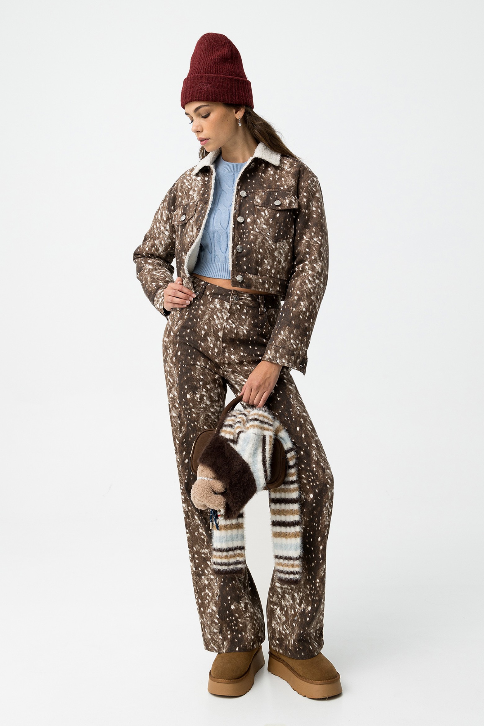 Calças Wide Leg Estampadas