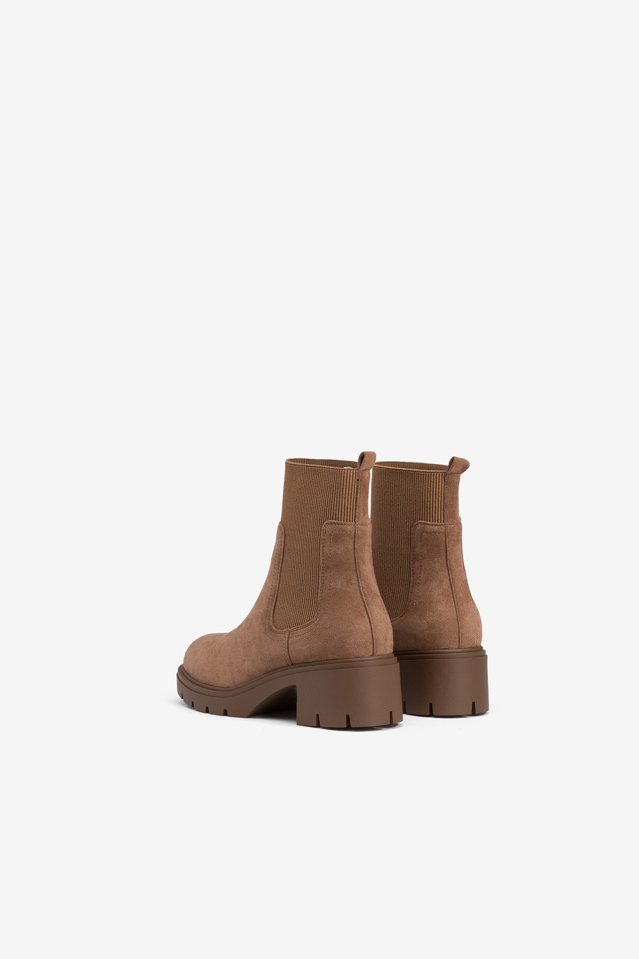 Suede Effect Ankle Boots