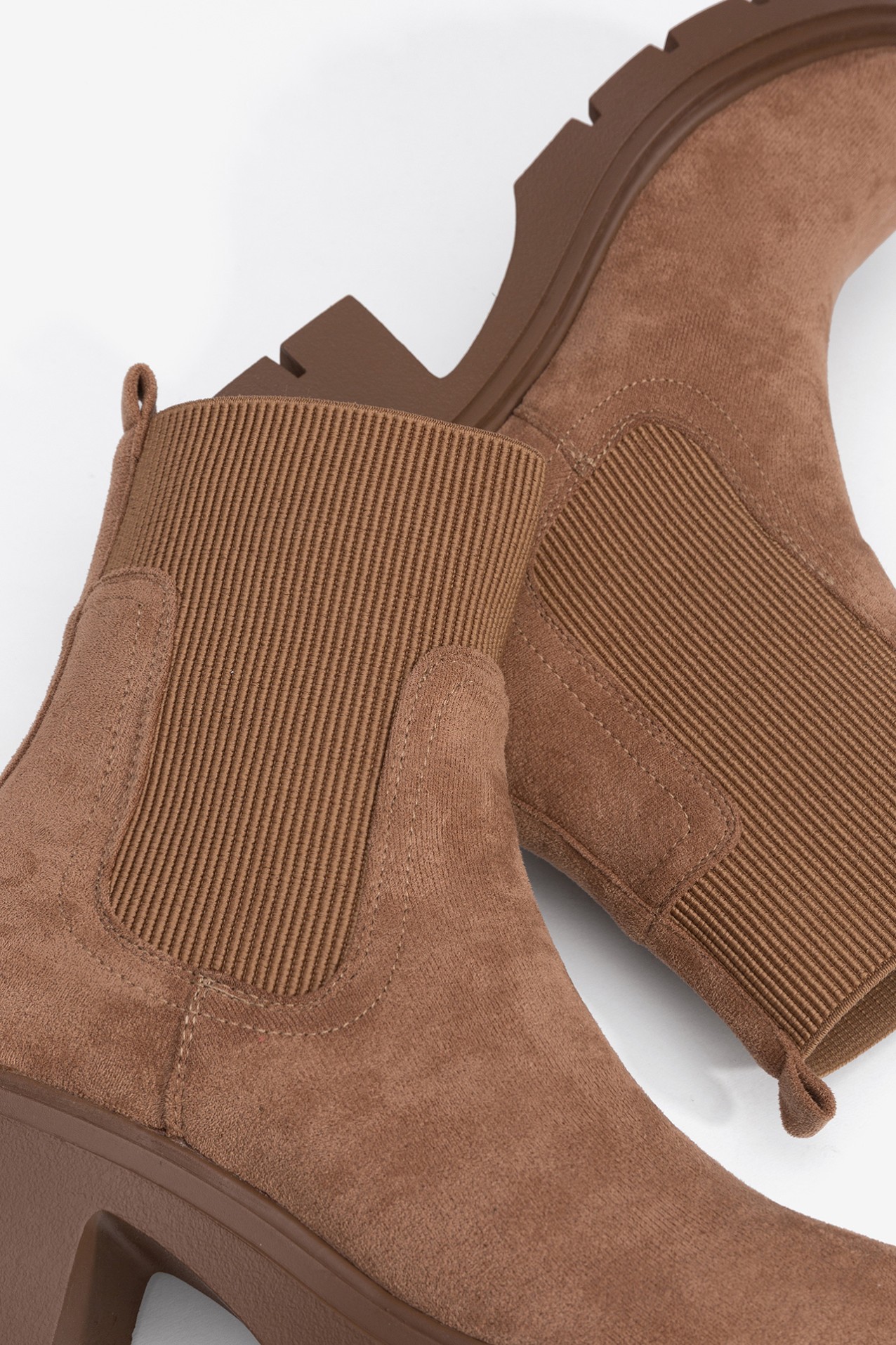 Suede Effect Ankle Boots