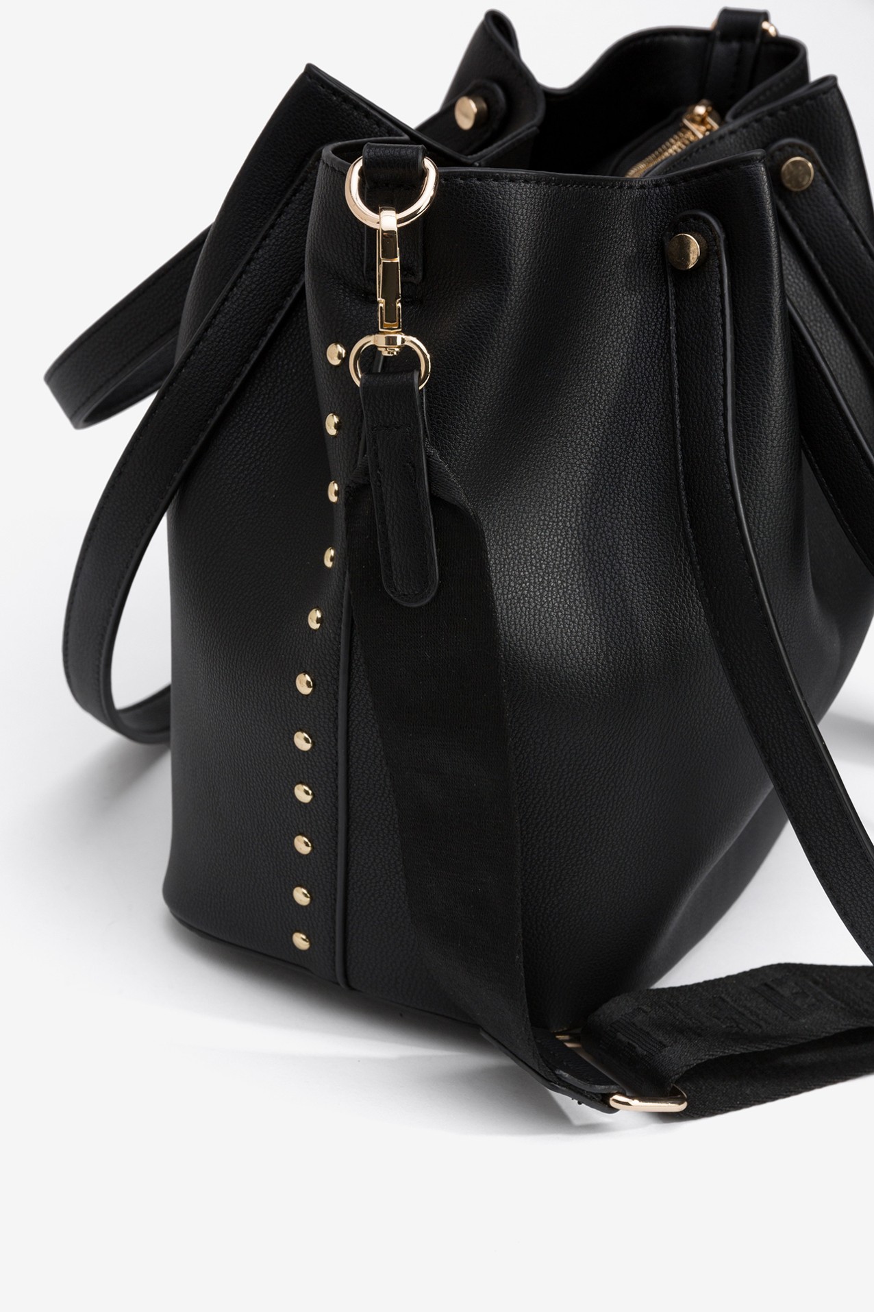 Black Studded Shoulder Bag