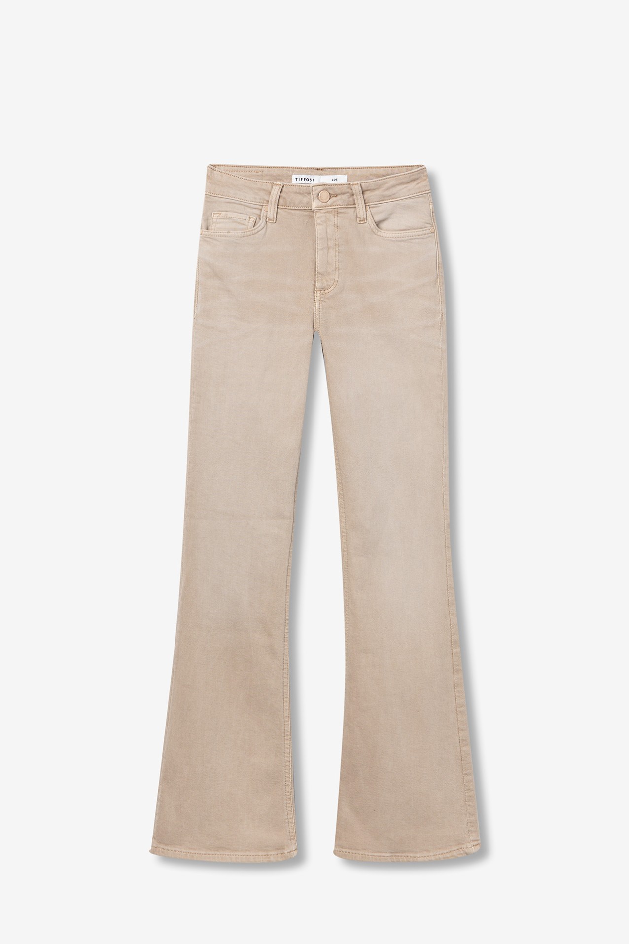 Beige Flare Jeans