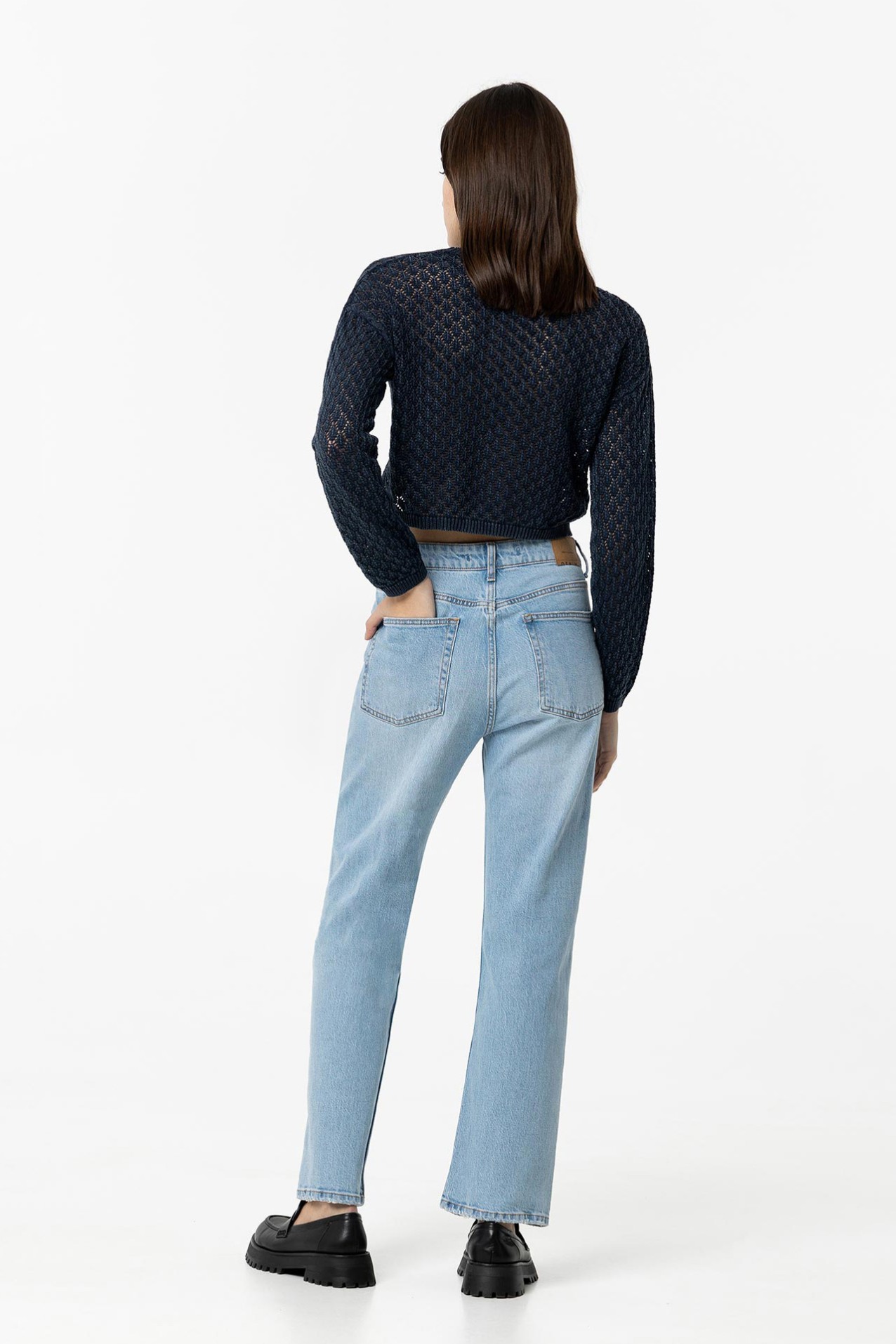 Vaqueros rectos cintura alta