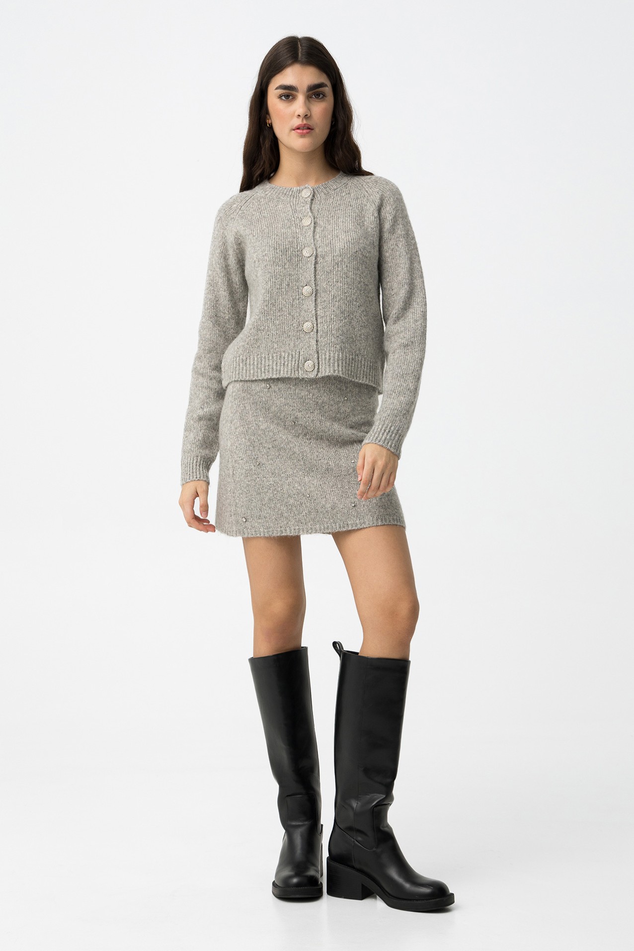 Knit Skirt with Jewels